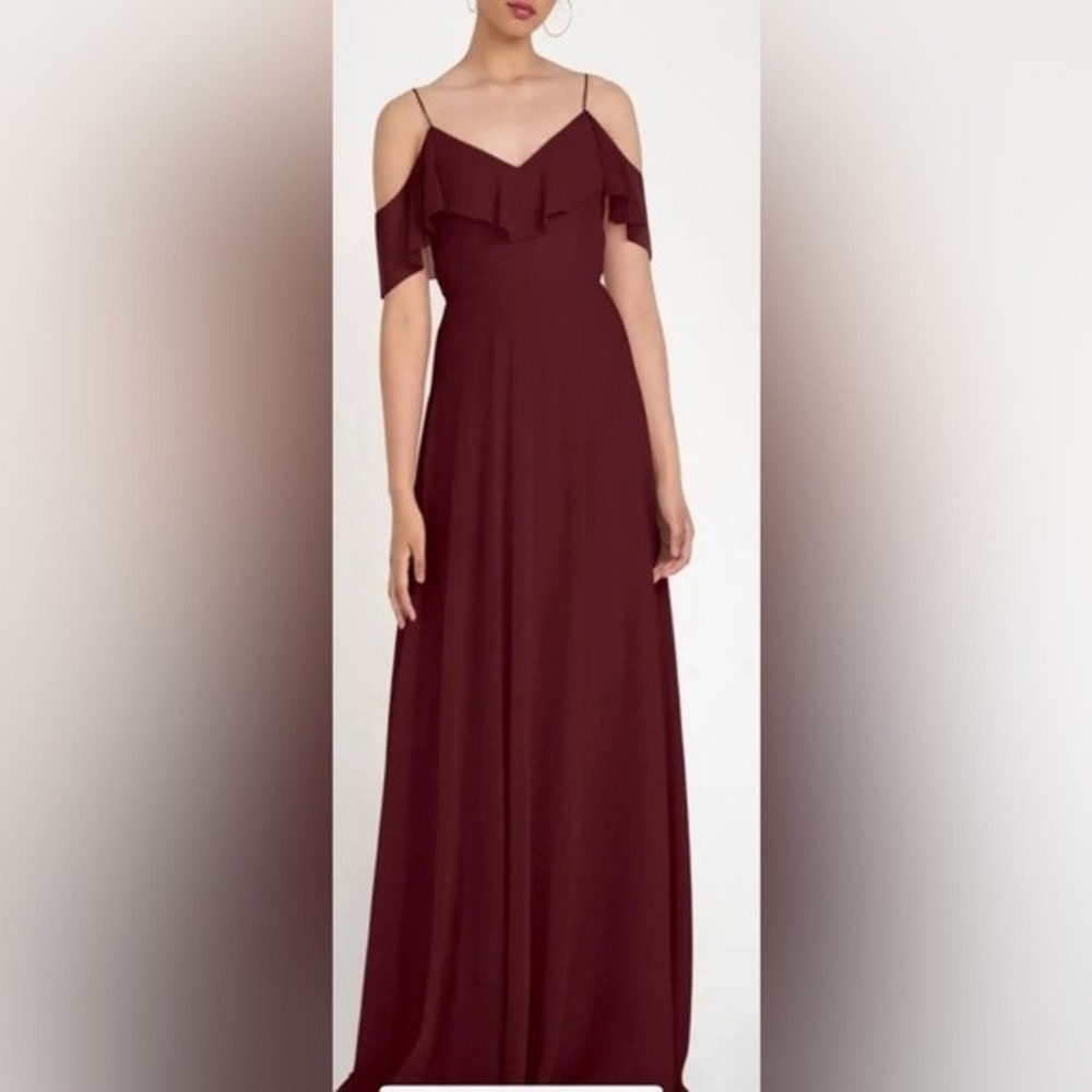 Jenny Yoo Collection Mila Dress Hibiscus Sleeveless Chiffon Bridesmaid Size 18